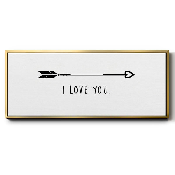 Trinx Love Arrow I Framed On Canvas Print Wayfair